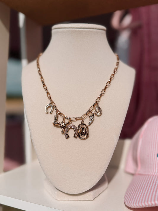 western charm necklace