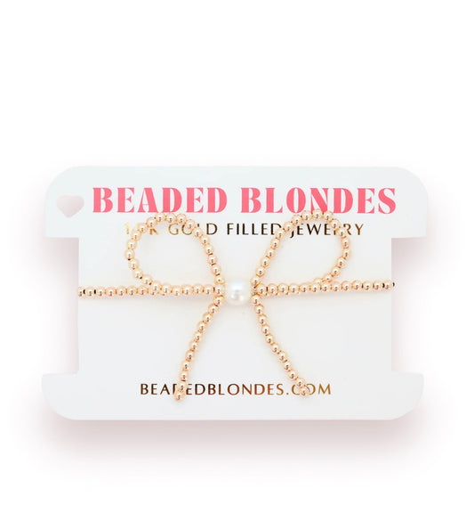 Gold bow bracelet