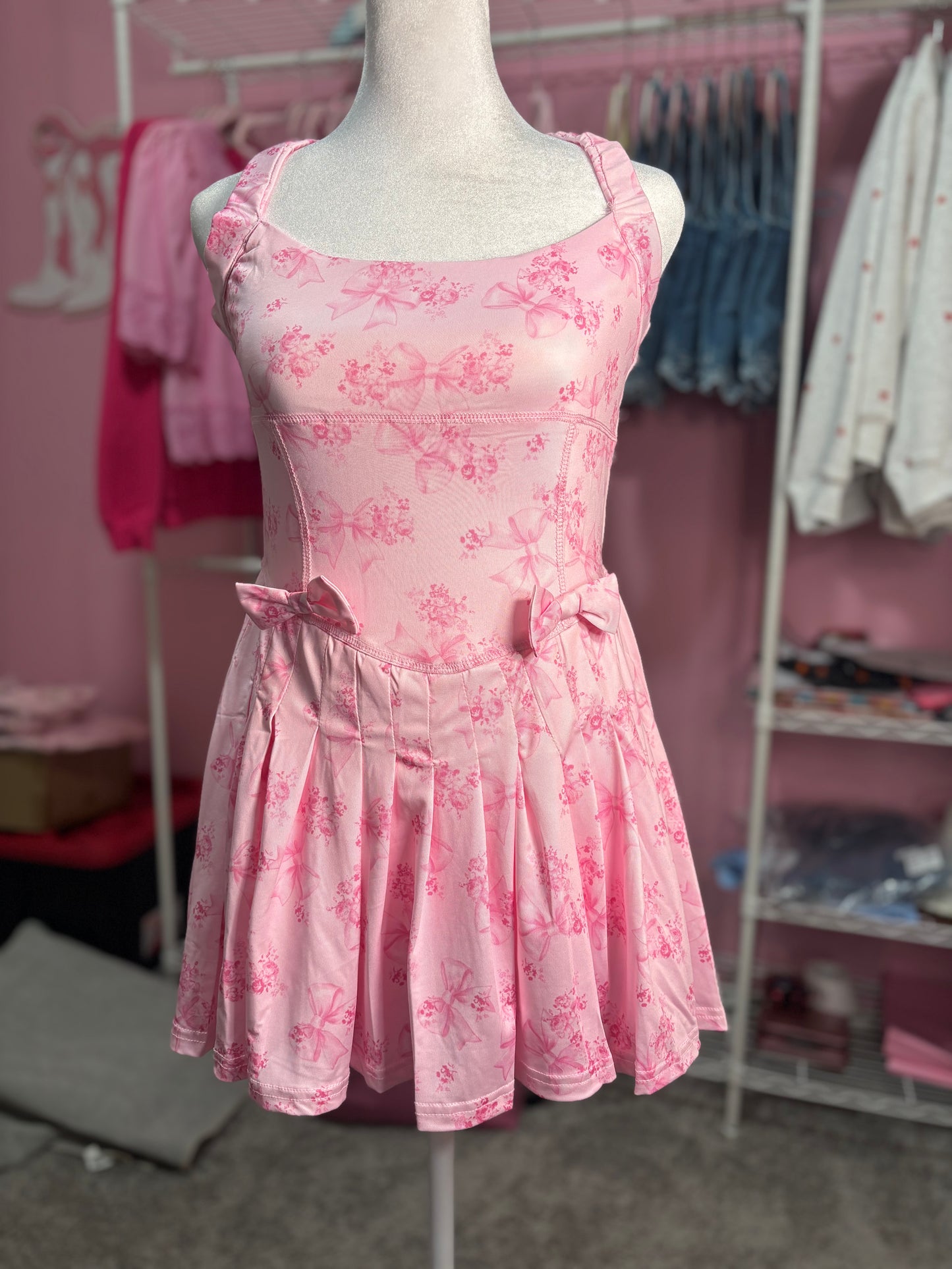 Bow romper dress