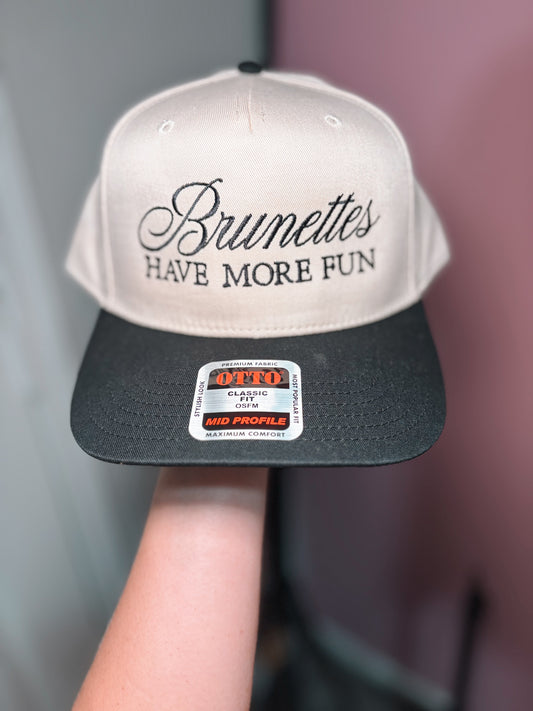 brunettes have more fun hat