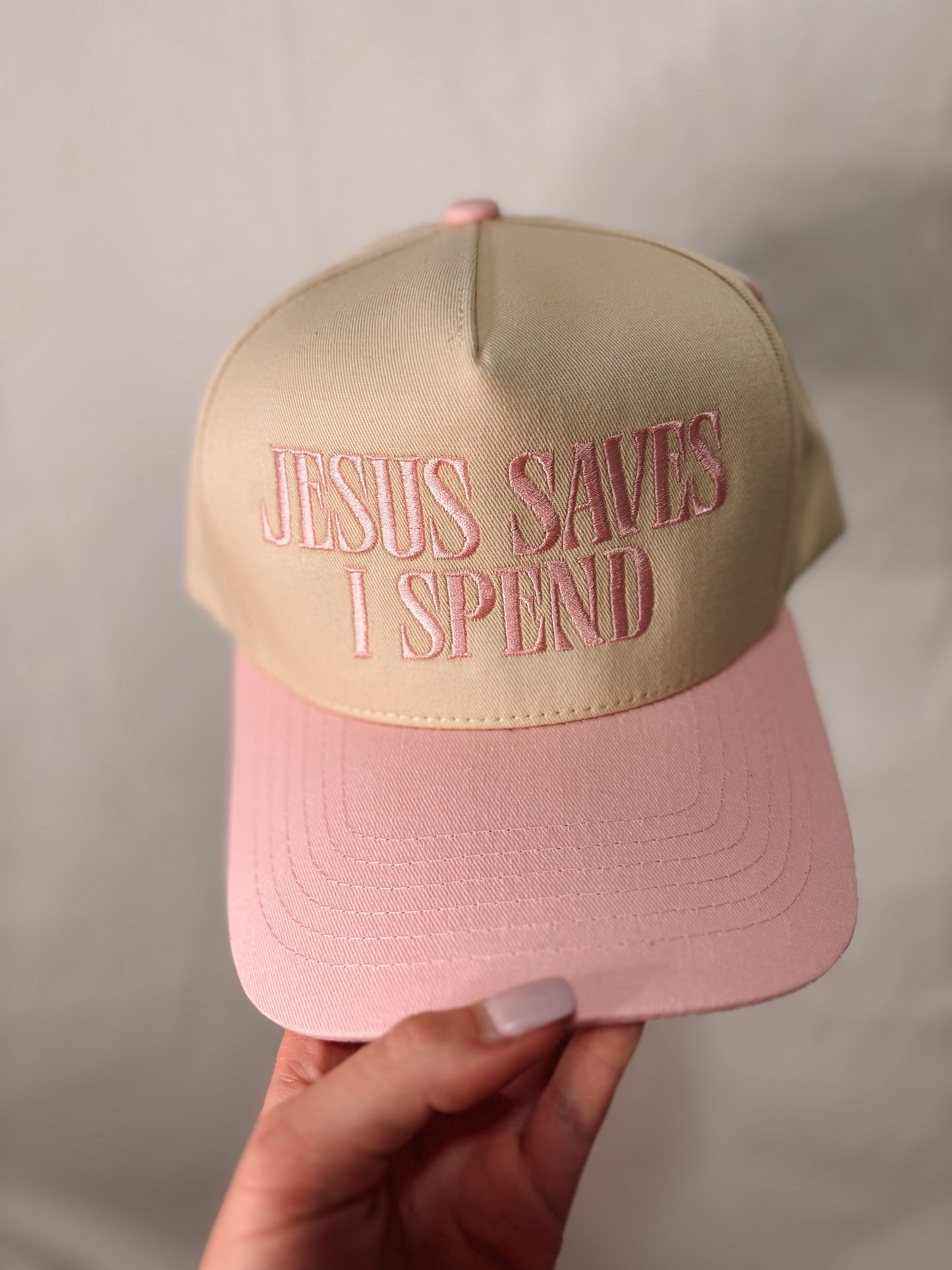Jesus saves I spend hat