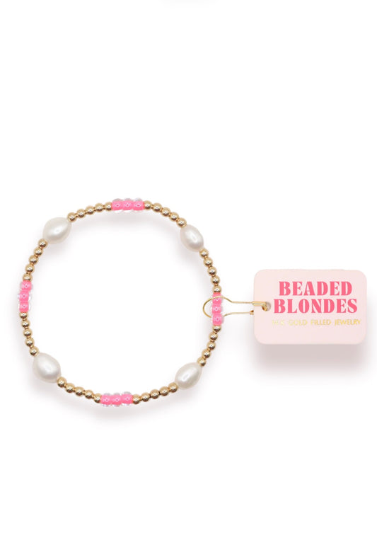Pearl Poppi Bracelet (hot pink)