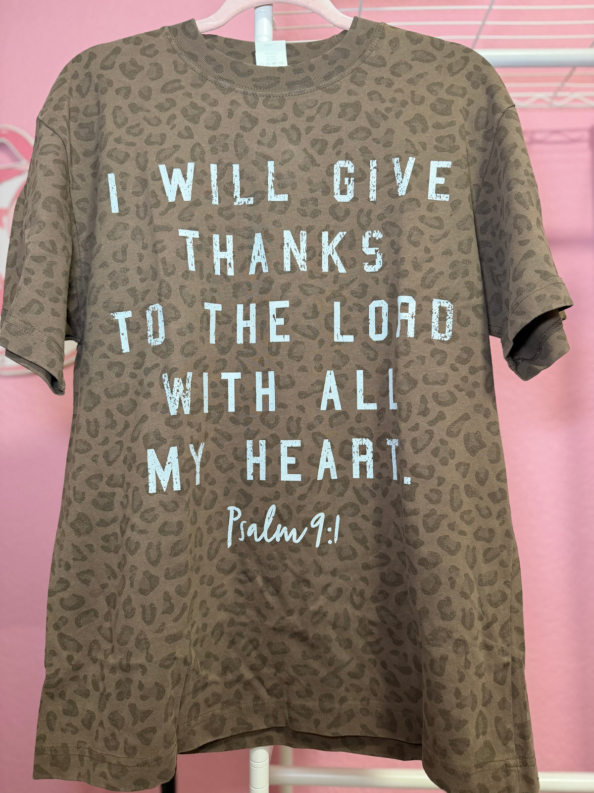 Leopard Psalm 9:1 Tee