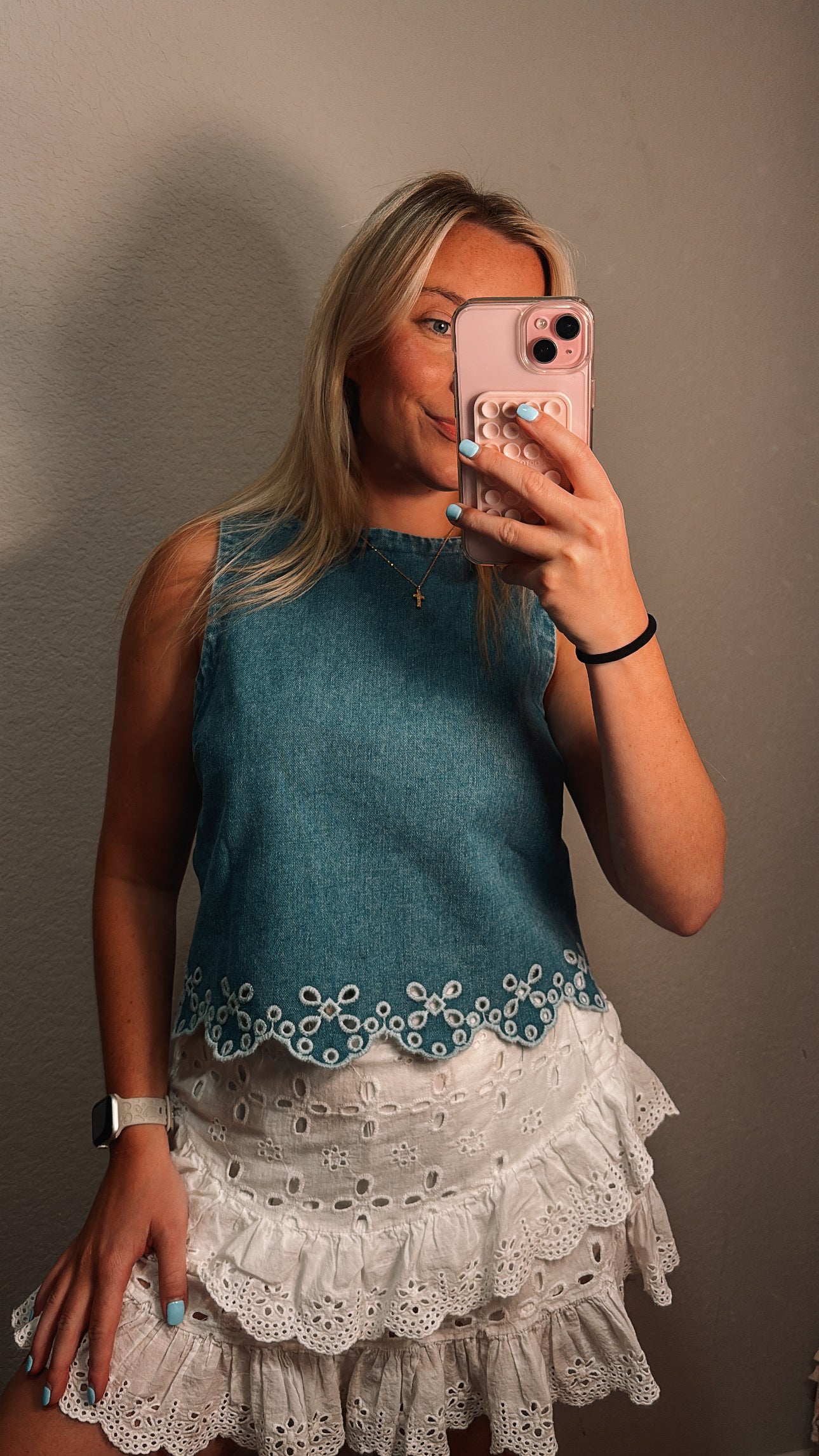 miley denim top