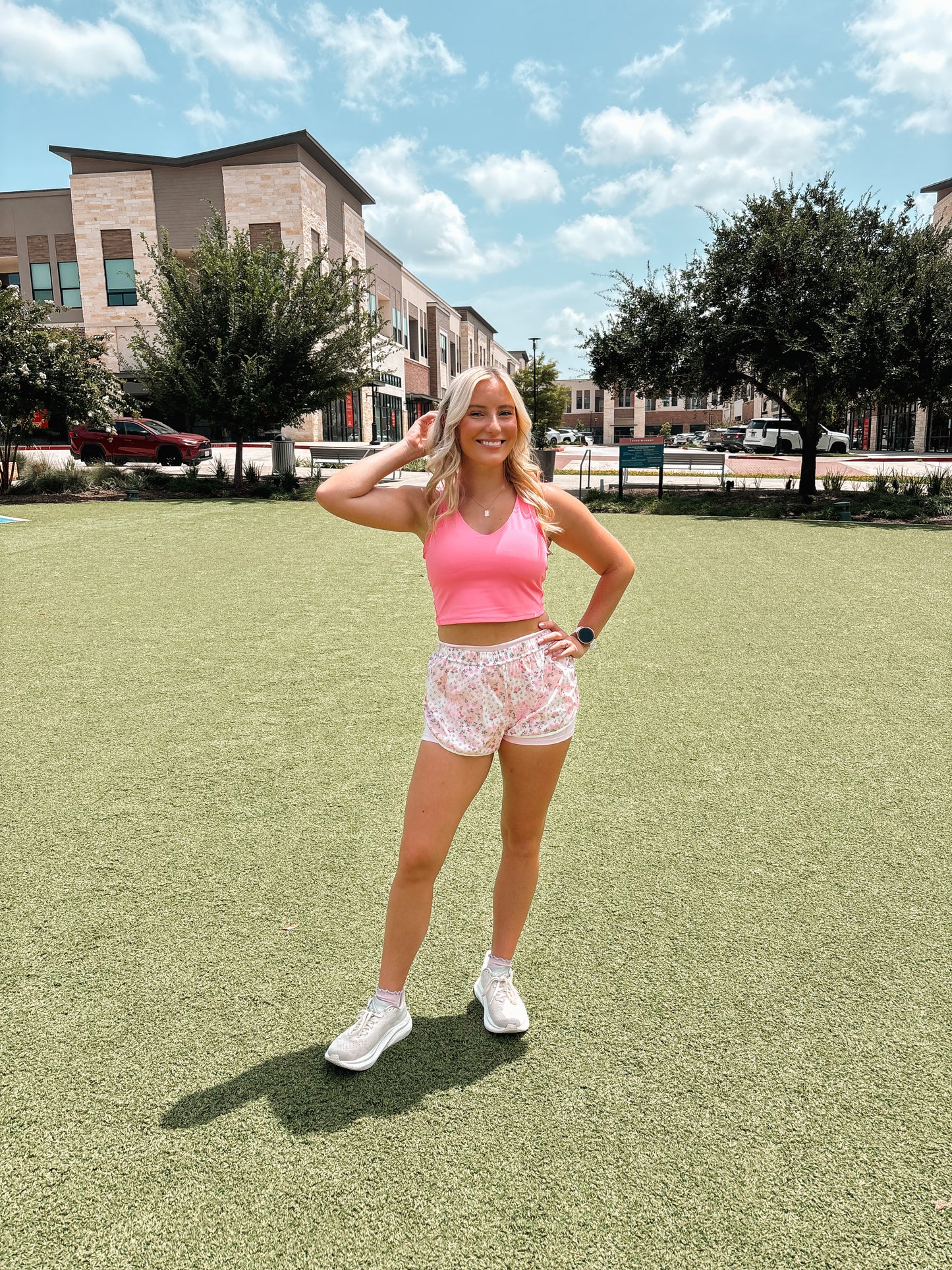 floral athletic shorts