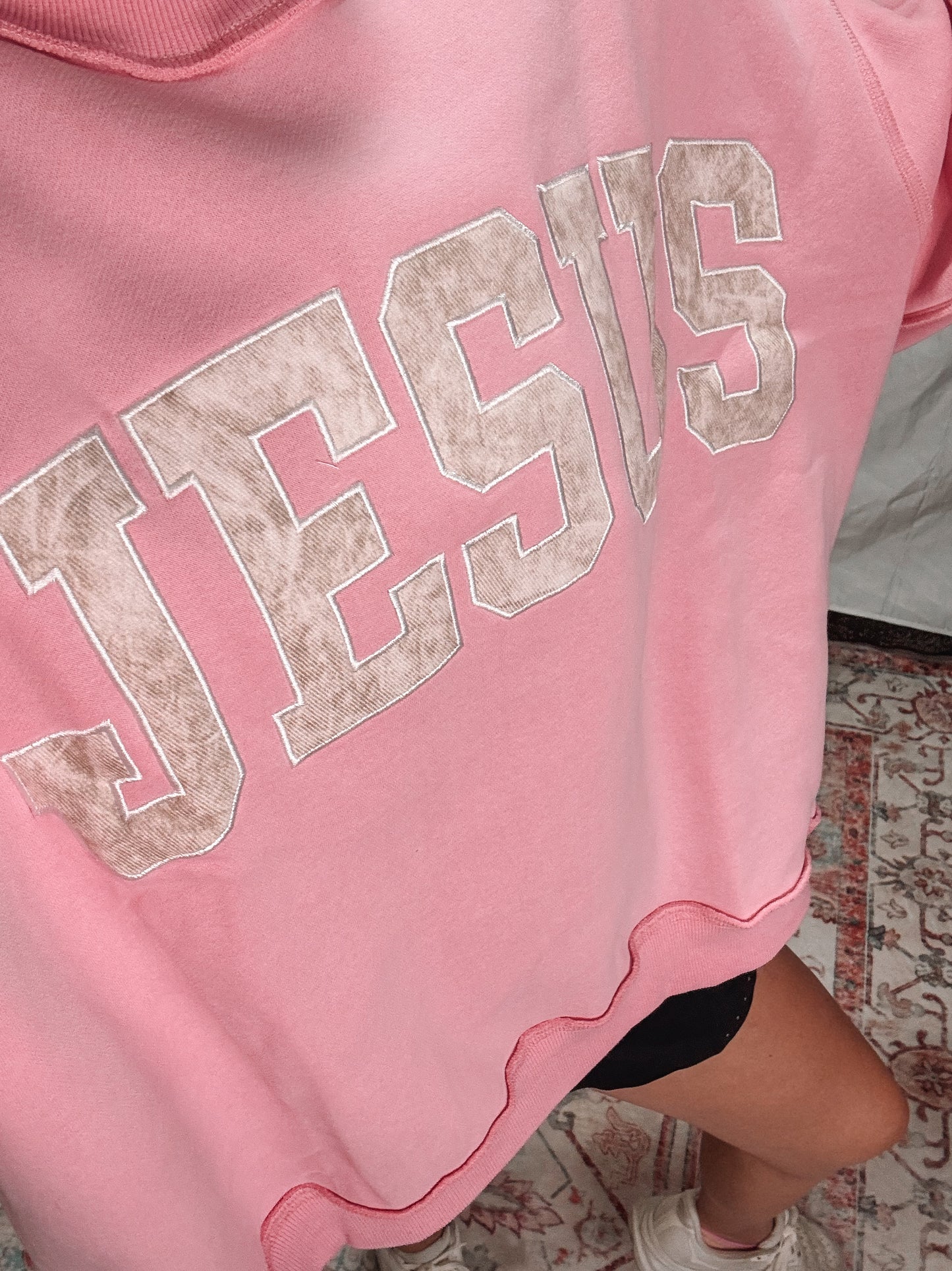 JESUS mock neck pullover