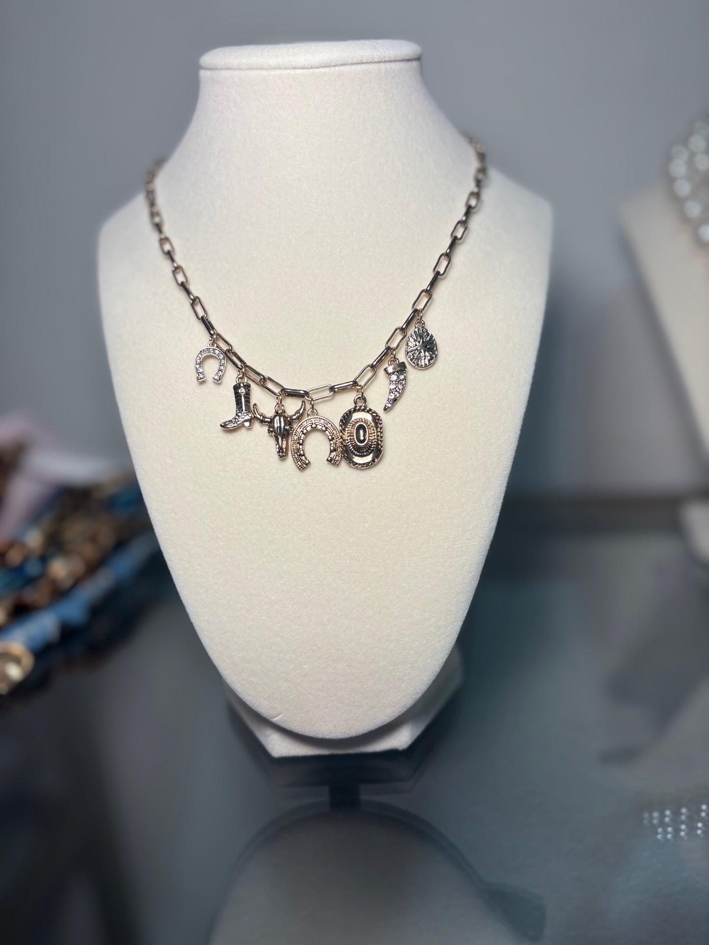 western charm necklace
