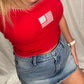 pearl denim skort