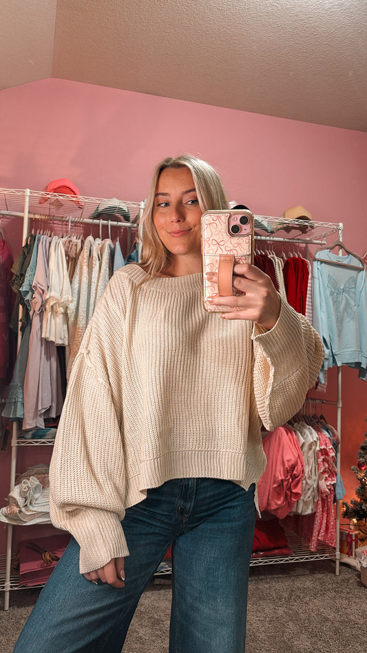 cozy cashmere sweater (ivory)