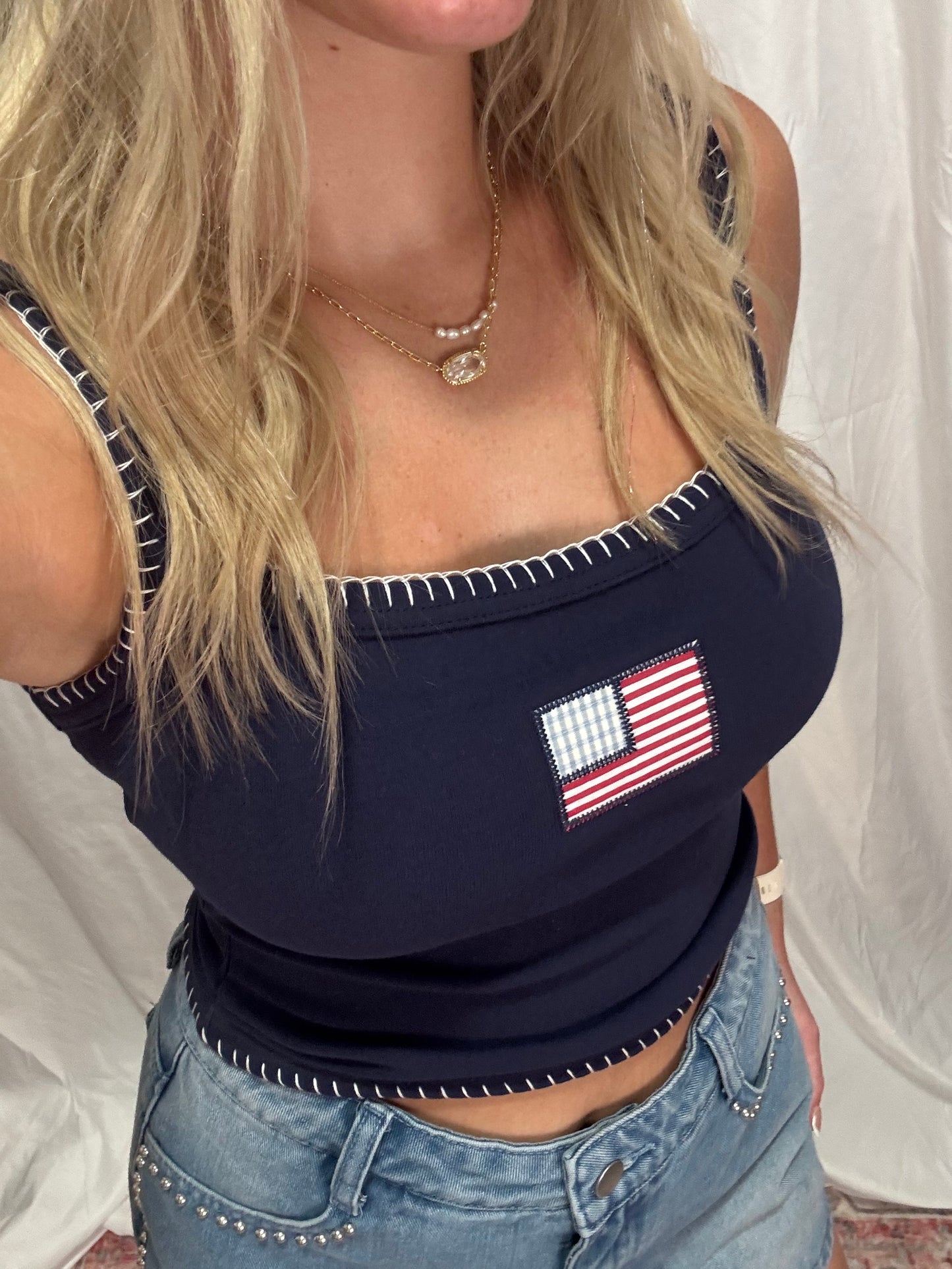 navy patriotic tank