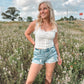 white lace tank