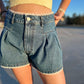 lace denim shorts