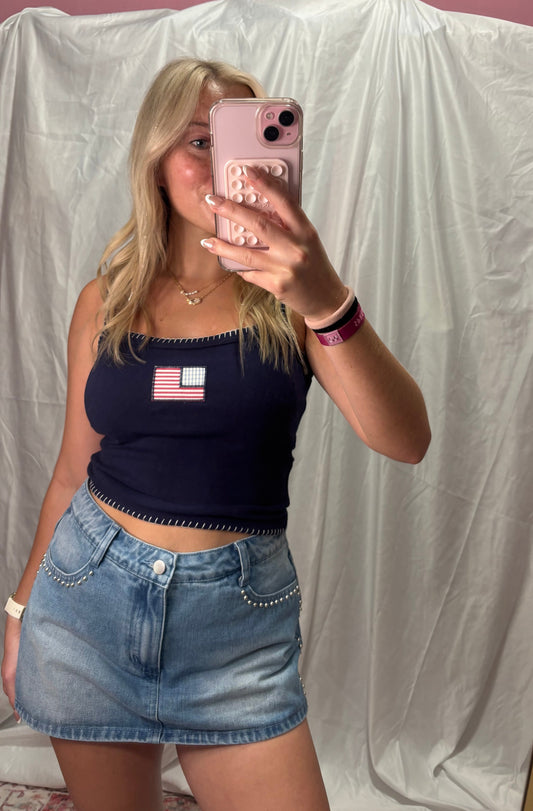 navy patriotic tank