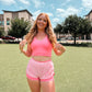hot pink athletic set