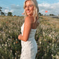 white bow detail dress