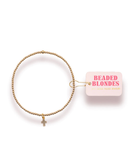 Mini cross charm bracelet