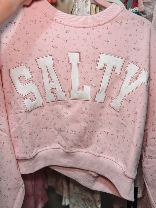 SALTY cropped crewneck