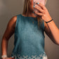 miley denim top