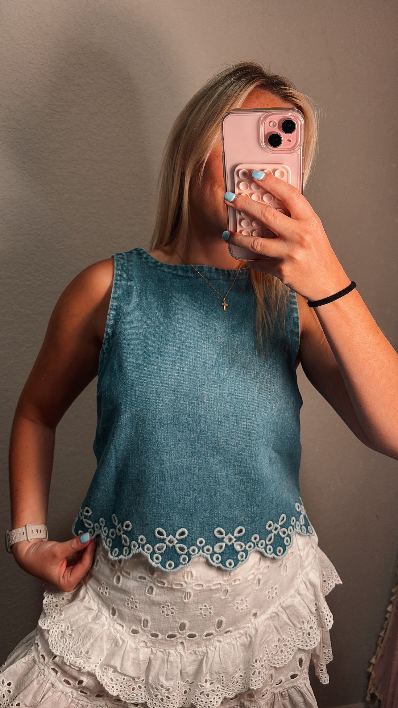 miley denim top
