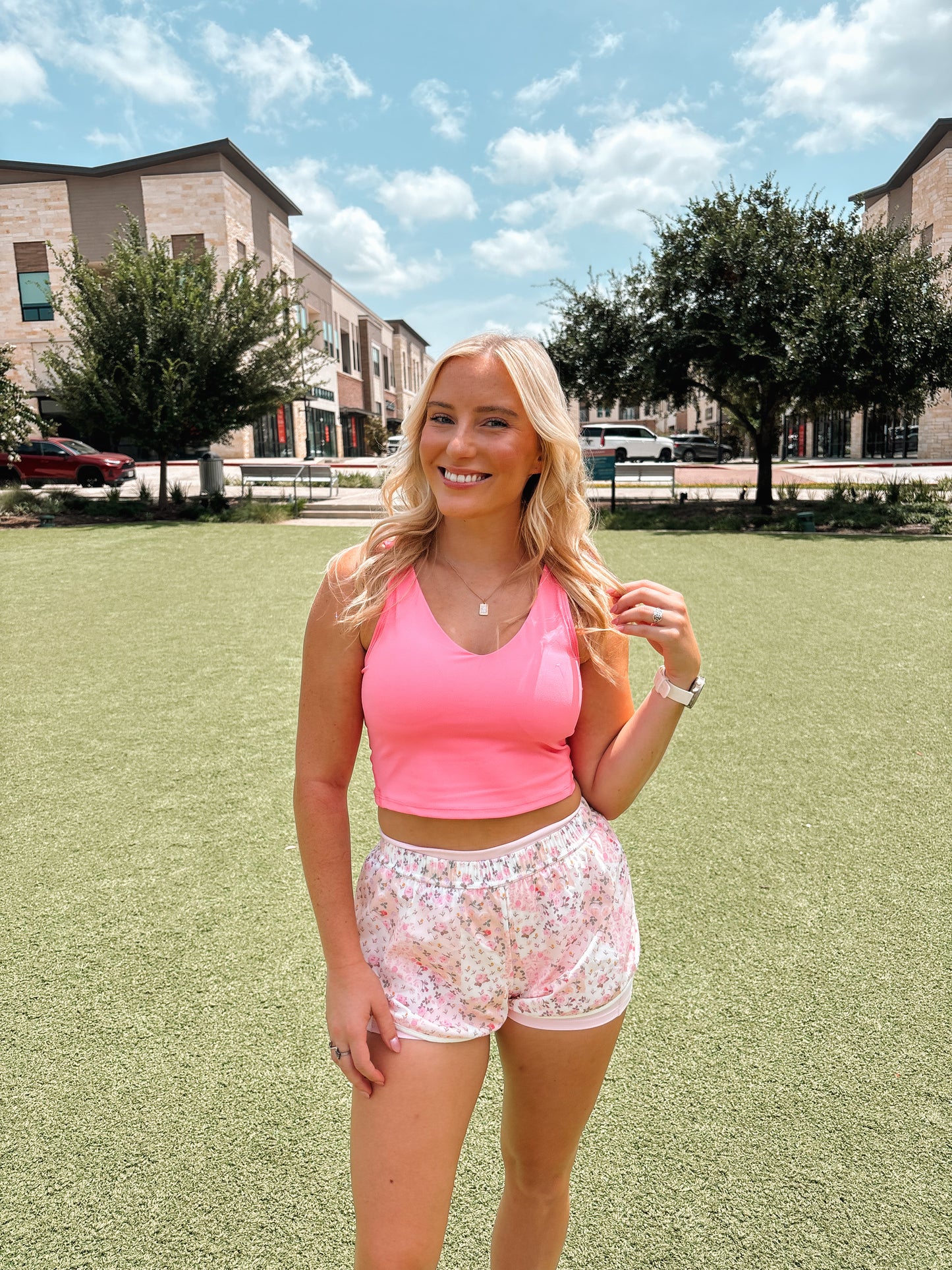 floral athletic shorts