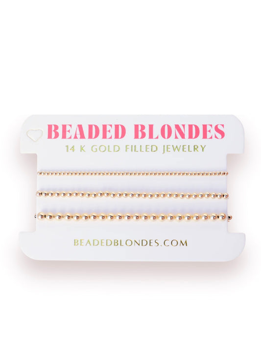 2MM + 3MM bracelet stack (gold)